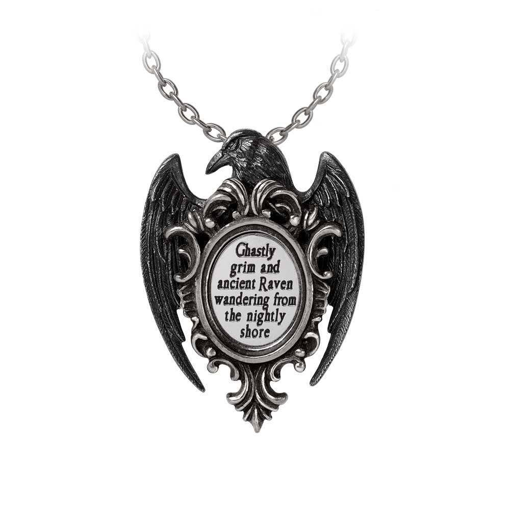 Alchemy - Quoth the Raven Necklace - Silver coloured/Black